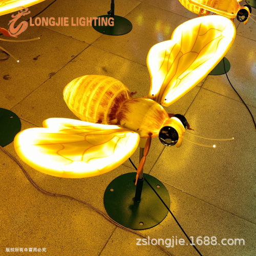 高100CM 宽65CM LED动态仿真蜜蜂户外草坪公园亮化装饰景观灯