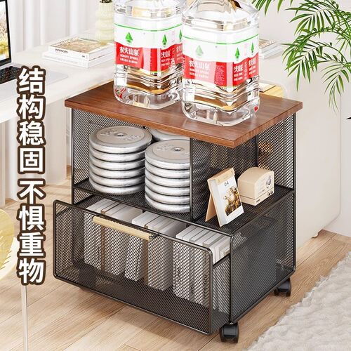 办公桌置物架落地简约文件收纳多功能小推车桌边可移动书本整理架