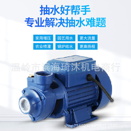 QB60QB70QB80自吸清水泵离心漩涡清水泵12V220V110V太阳能自吸泵