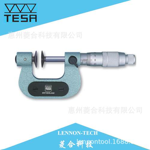瑞士TESA机械盘型千分尺00210201齿轮公法线测量千分尺0-25mm