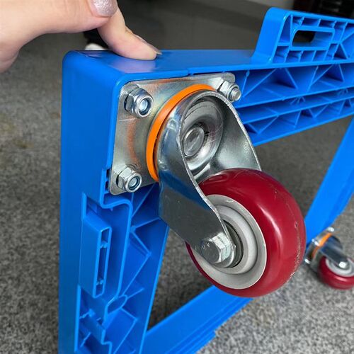 加厚拼接静音平板乌龟车万向轮手推车仓库搬运拉货工具车物流箱用