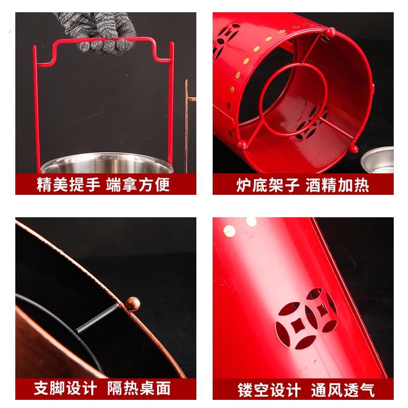 复古精美不锈钢串串锅涮肚锅涮毛肚专用锅水煮串串钵钵鸡容器商用