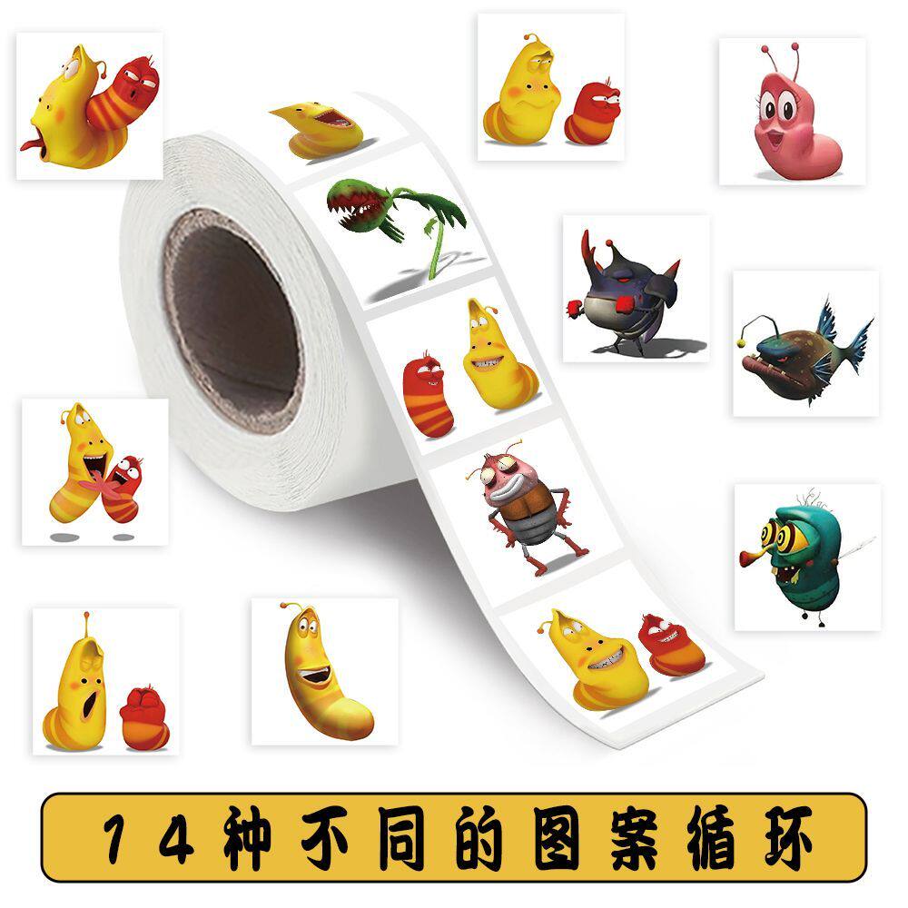 1000贴爆笑虫子卷卷贴纸卡通动画周边装饰手机壳笔记本防水贴画