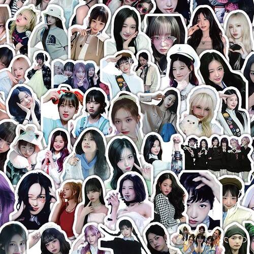 200张韩国女团IVE周边贴纸张元英安宥真金秋天金志垣装饰防水贴画