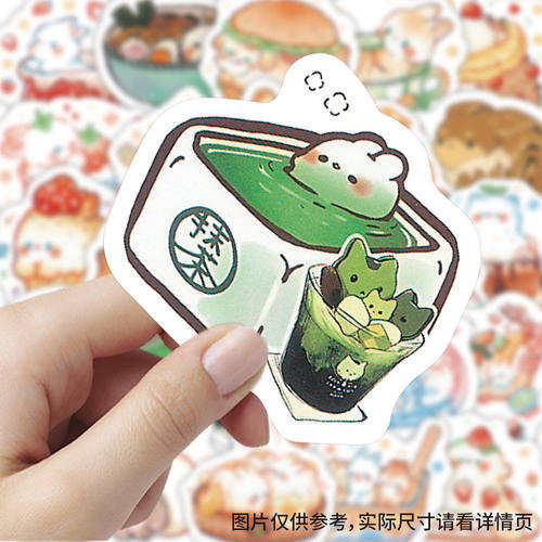 206张食物版动物贴纸防水小贴画