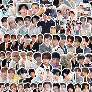 206张StrayKids男团贴纸方灿李旻浩徐彰彬周边装饰行李箱防水贴画