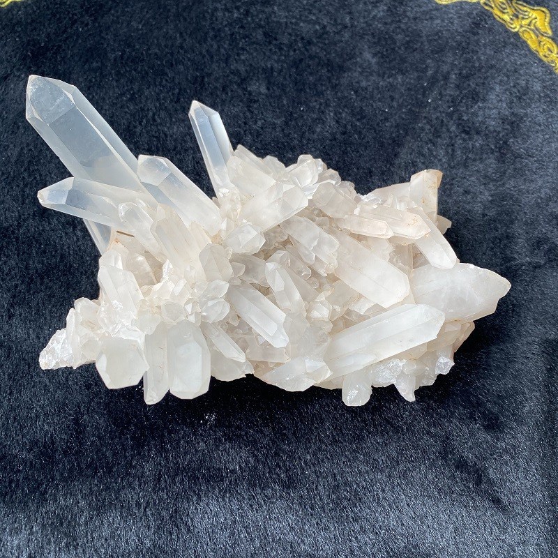 天然白水晶晶簇大晶簇摆件 家居办公摆件