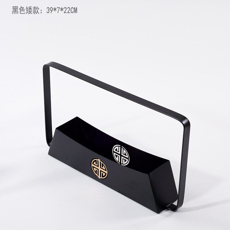现代新中式金属装饰盒摆件博古架样板房桌面橱窗展柜茶室软装饰品
