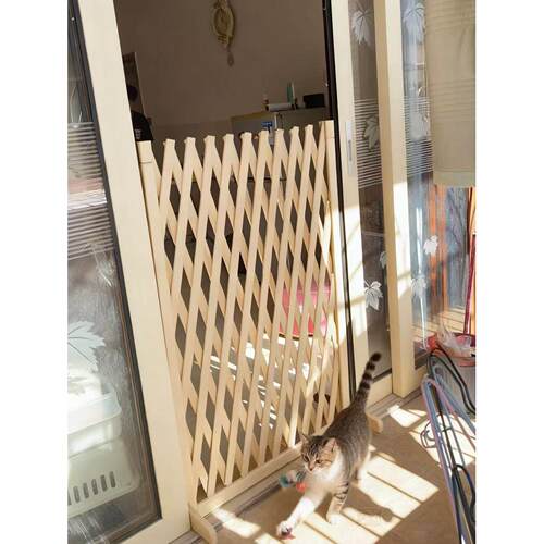 宠物围栏狗笼隔断拦狗栅栏阳台隔离门可伸缩栅栏门挡狗挡猫兔护栏