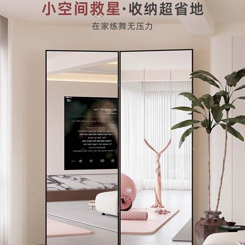 亚克力软镜子舞蹈专用可折叠全身镜落地镜家用小户型穿衣镜高级感