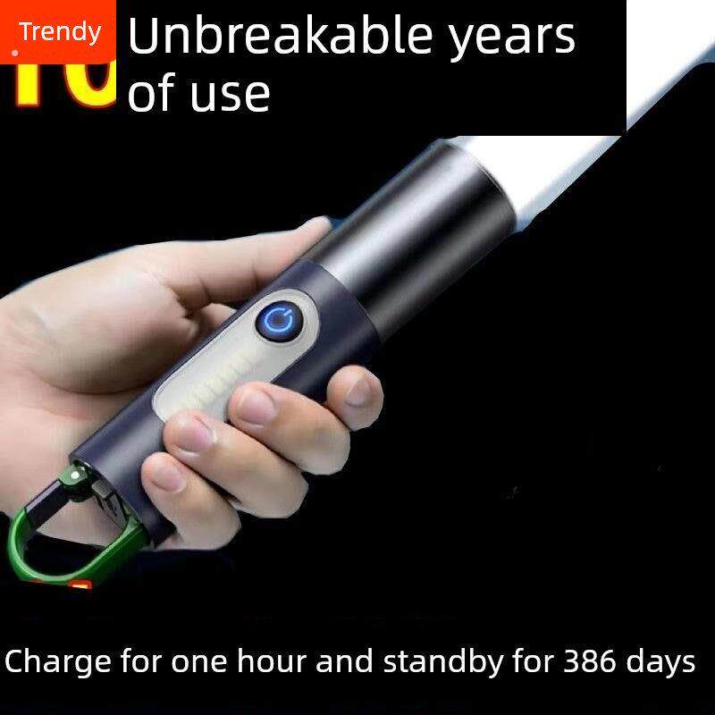 2025新款手电筒强光可充电式户外小型迷你超亮远射家用便携耐用le