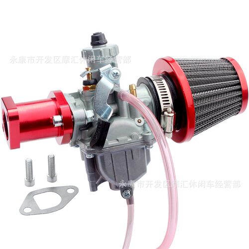 卡丁车212cc GX200 6.5hp CT200U KT196进气管空滤VM22化油器套件