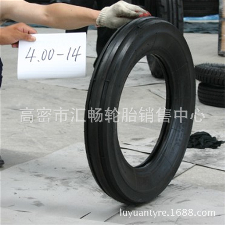 拖拉机导向轮胎 4.00-14 农用轮胎 400-14 双沟花纹