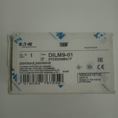 EATON接触器 XTCE009B01 DILM9-01 24v 110v  220v