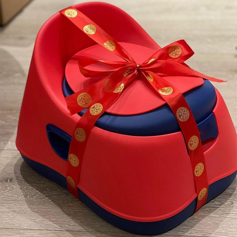 子孙桶结婚用的婚庆陪嫁乔迁塑料小马桶婴幼儿宝宝创意迷你红色桶