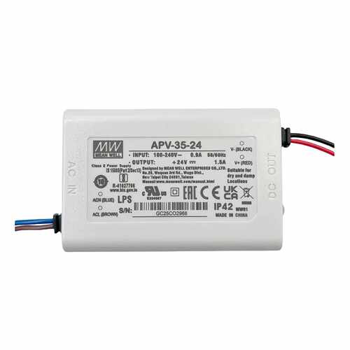 明纬LED电源 APV-35-5  35W LED恒压开关广照明电源
