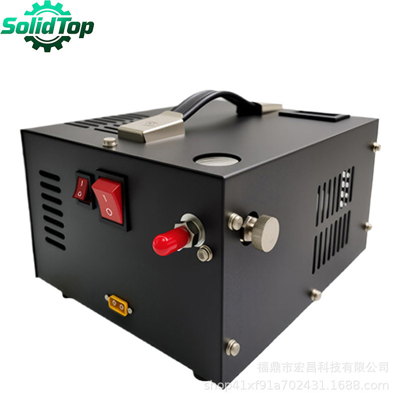 12V冷却高压打气机便携式30MPa 内置变压器 4500psi充气泵110V22V