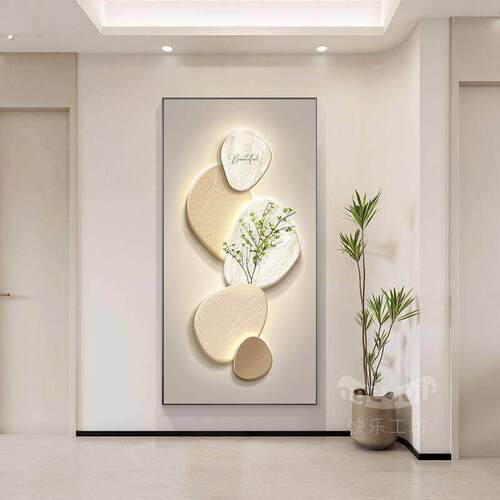 入户玄关装饰画高级感客厅正对门壁画高档轻奢大气走廊过道挂画