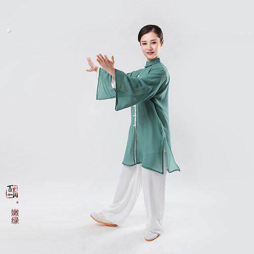太极服女披纱中国风太极拳比赛武术功夫表演服春夏飘逸