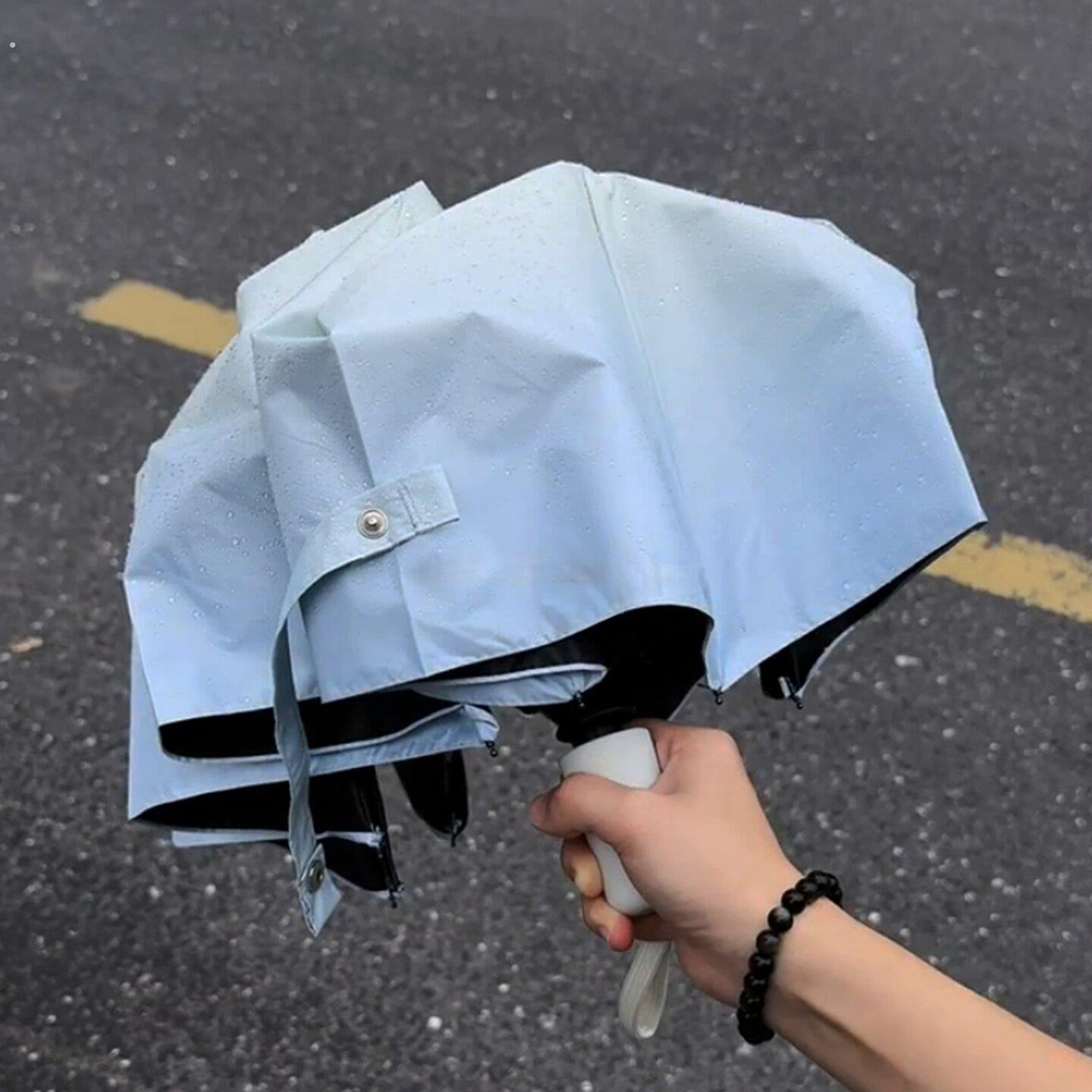 雨伞自动伞女生高颜值加大加厚加固折叠晴雨两用小巧可携式2025新