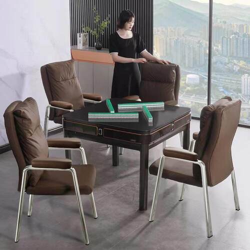 麻将椅子棋牌室专用椅靠背办公椅舒适久坐钢制会议椅会客椅接待椅