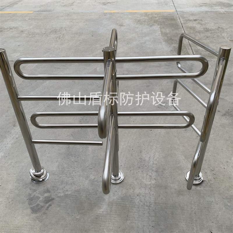 简易旋转栅门单边通行门超市进入手推转闸加厚料半高十字单向道匝