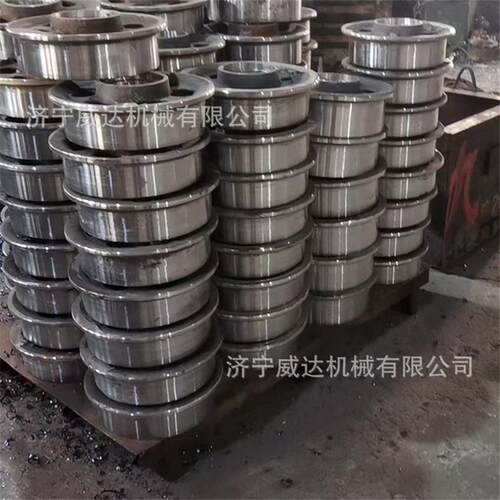 300mm铸钢矿车轮 t型单边轨道轮矿用固定式平板车轮对轨道行走轮
