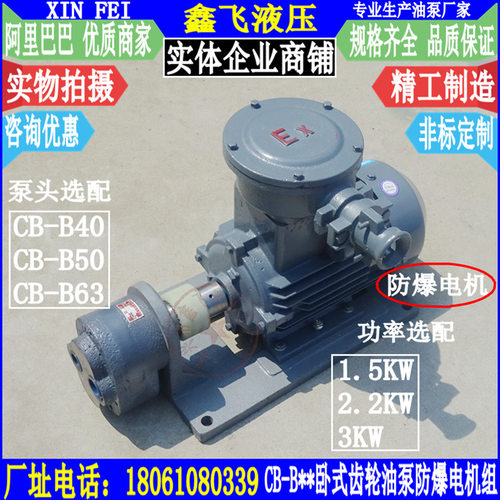 卧式齿轮油泵防爆电机组2.2KW