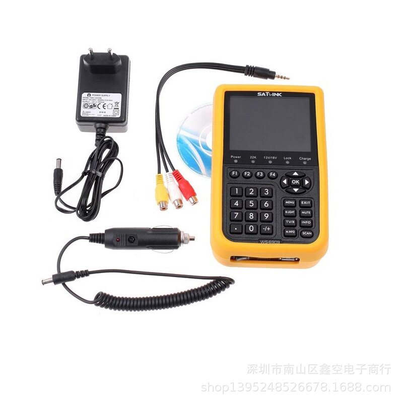 Satlink WS-6909 DVB-S/T地面波数字调星寻星仪Satellite Finder