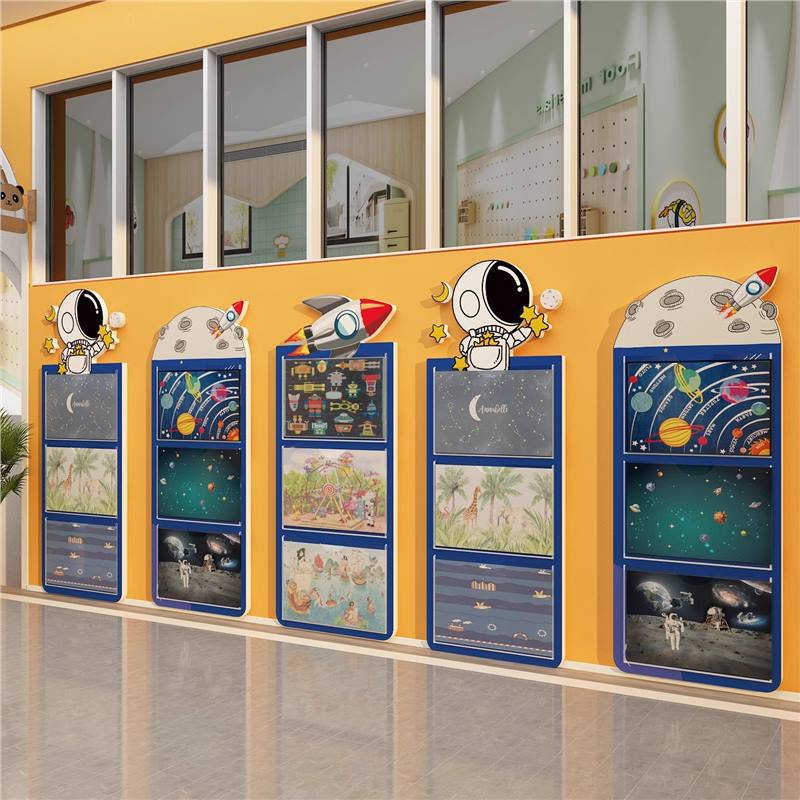 幼儿园墙面装饰环创主题墙成品材料太空科学教室布置作品展示走廊
