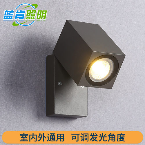 户外壁灯防水可调发光角度防水别墅花园庭院入户门牌人体感应壁灯