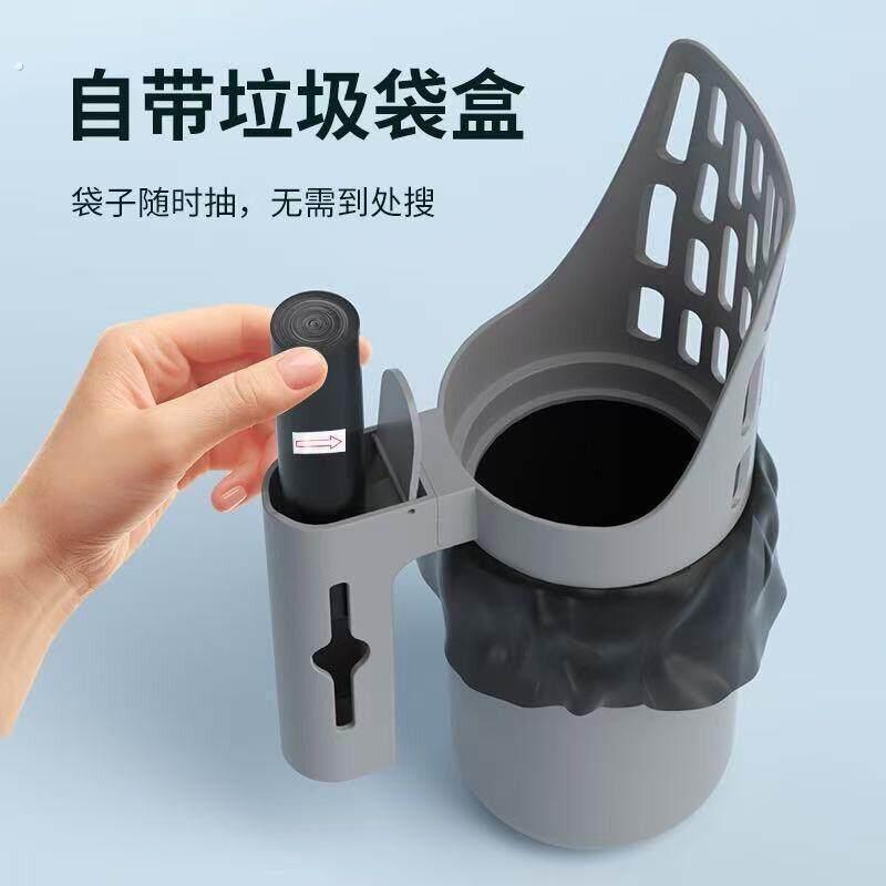 一体式猫砂铲自带垃圾袋二合一猫咪铲屎神器懒人收纳猫砂猫屎铲子
