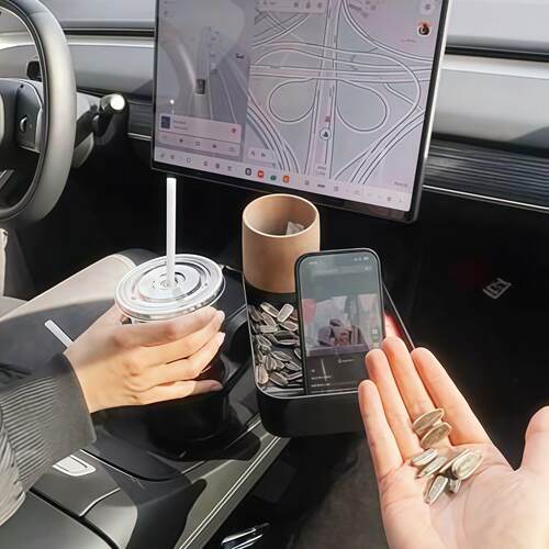 【不占水杯槽】汽车载折叠小桌板副驾托盘水杯支架折叠置物架新款