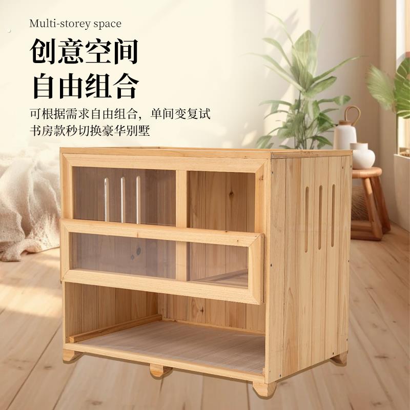 实木猫厕所防漏猫柜猫别墅猫窝猫砂柜超大号猫砂盆猫砂箱半封闭式