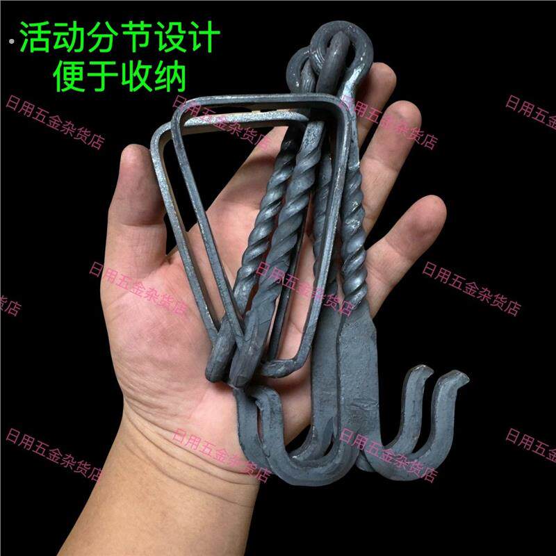农村扁担铁水农用挑担手工挑水锻打挑粪肩担水桶货物挂钩钩子老式
