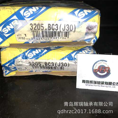 SNR角接触球轴承3205.BC3（J30） 内径25mm外径52mm厚度20.638mm