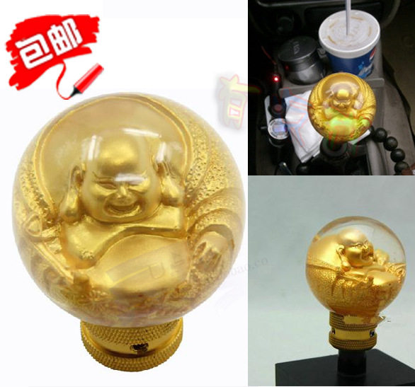 汽车改装排挡头 通用波棍头佛挂档杆头 水晶招财佛 手动档排挡杆