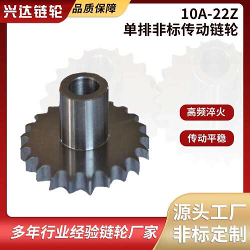 10A-22Z非标传动链轮 不锈钢输送机链轮 21号金属齿轮 模组型材