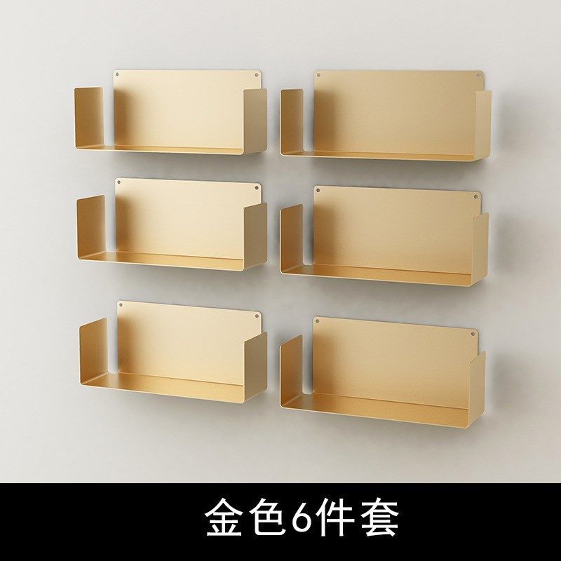 北欧墙上铁艺置物架壁挂书架简约创意隔板墙壁装饰架客厅展示架
