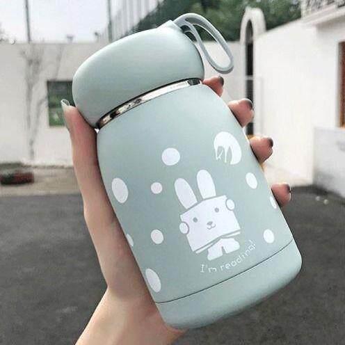 不锈钢迷你水杯防摔上班族女式可爱兔子茶杯创意便携杯防烫保温杯