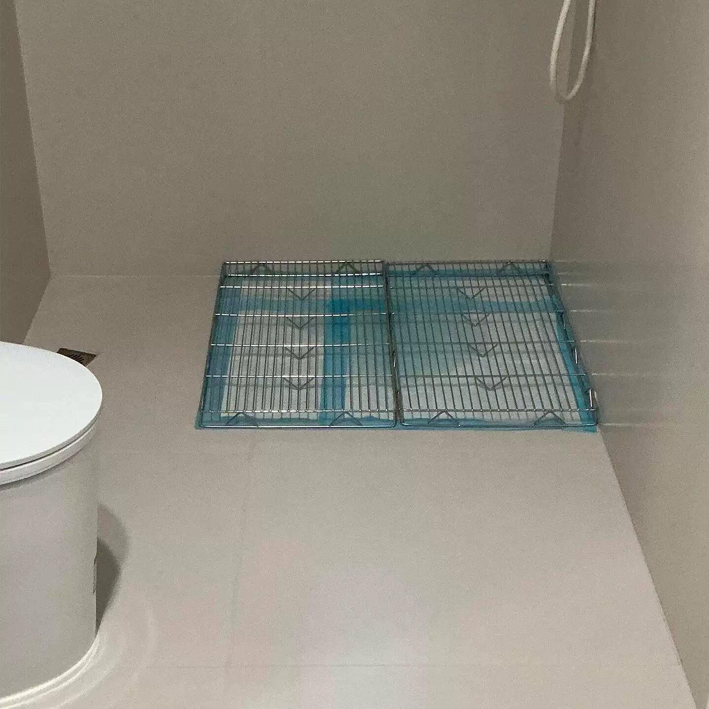 不锈钢狗厕所大中小型犬防踩屎网架定点排便神器宠物尿盆尿垫托盘