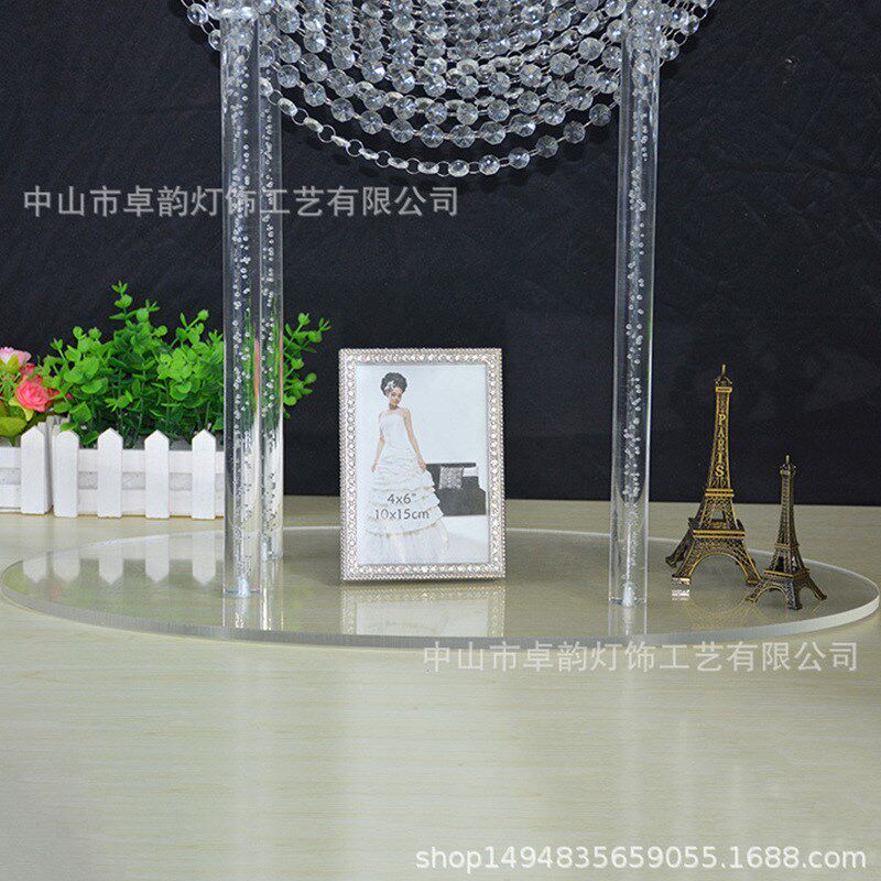 新款婚庆用品亚克力水晶装饰花架婚礼主桌装饰家居橱窗布置道具