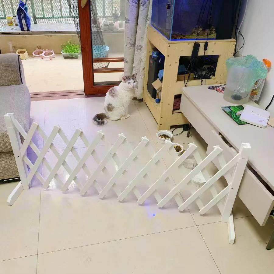 防腐木栅栏围栏室内拦狗猫兔宠物免打孔院子拦门栅栏户外护栏围住
