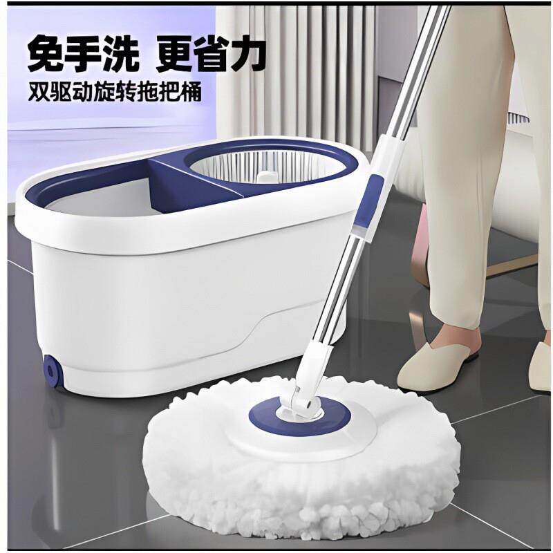 加大加厚家用旋转拖干湿两用免手洗平板拖把桶懒人拖地神器一拖净