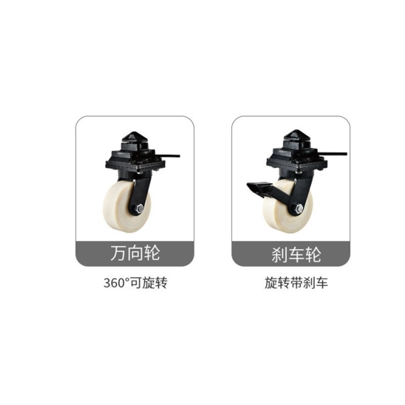 超重型脚轮6寸8寸10寸12寸白色MC尼龙可承载20吨集装箱刹车万向轮