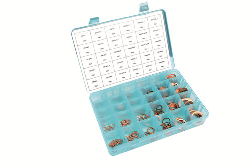 300PCS 紫铜垫片组套/密封件/ 圆环垫片/平垫/紧固件组套/组套