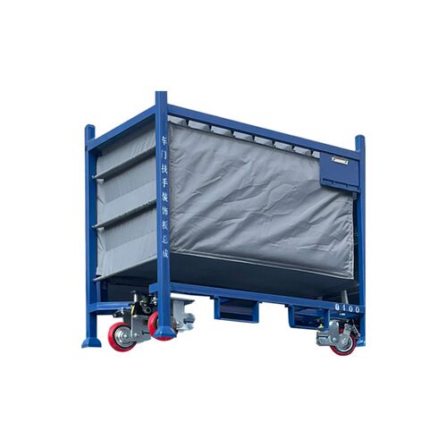 汽车配件周转架金属折叠堆垛架插管堆货钢制周转车面料堆高架久佰