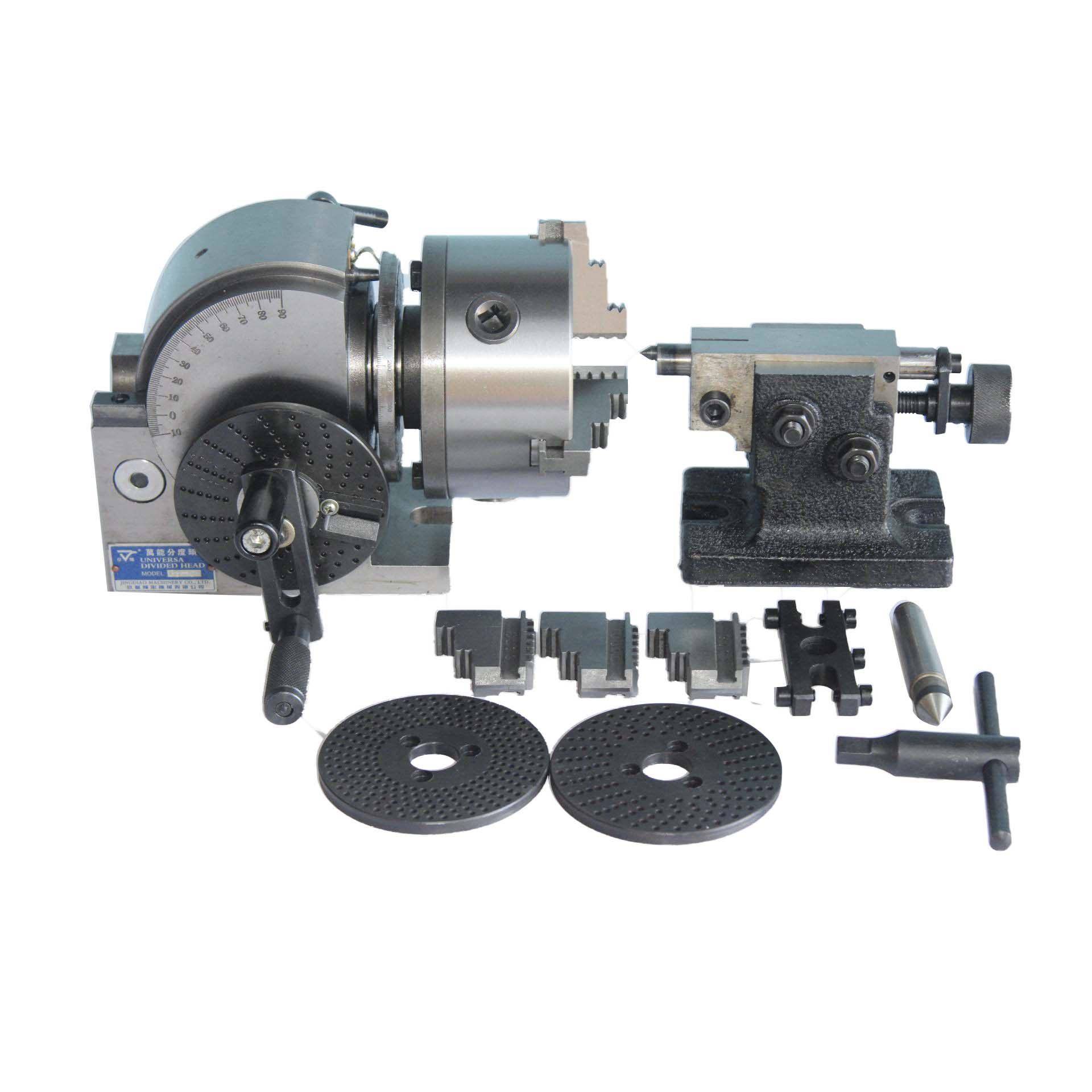 精密立卧两用分度头BS-1 6寸/8寸简易快速中心高128mm卡盘160mm