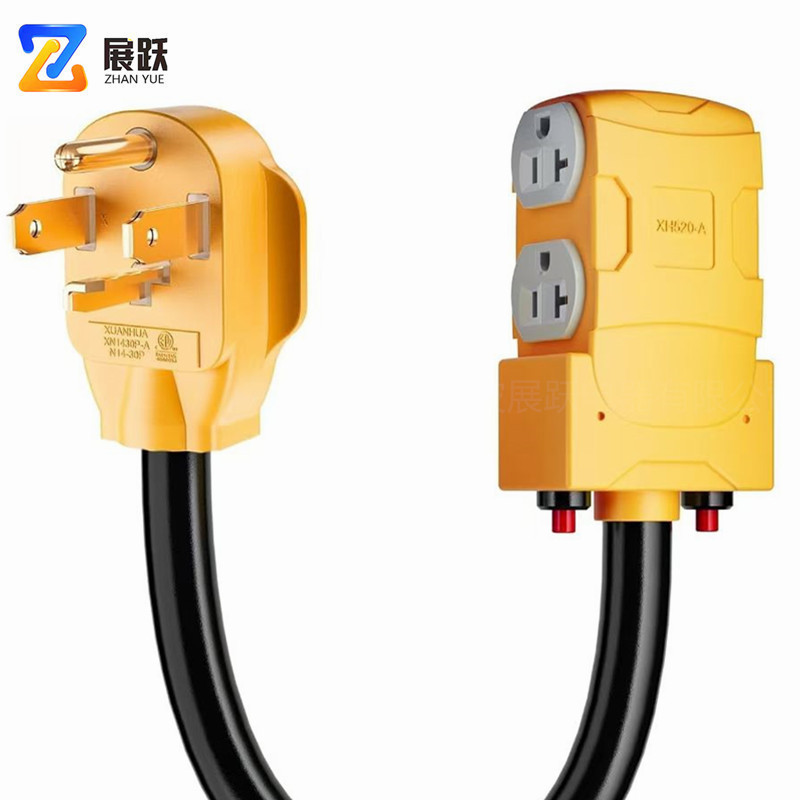 N14-30P至 5-20R/15R带 20 安培断路器,220/250V 电炉/烤箱公插头