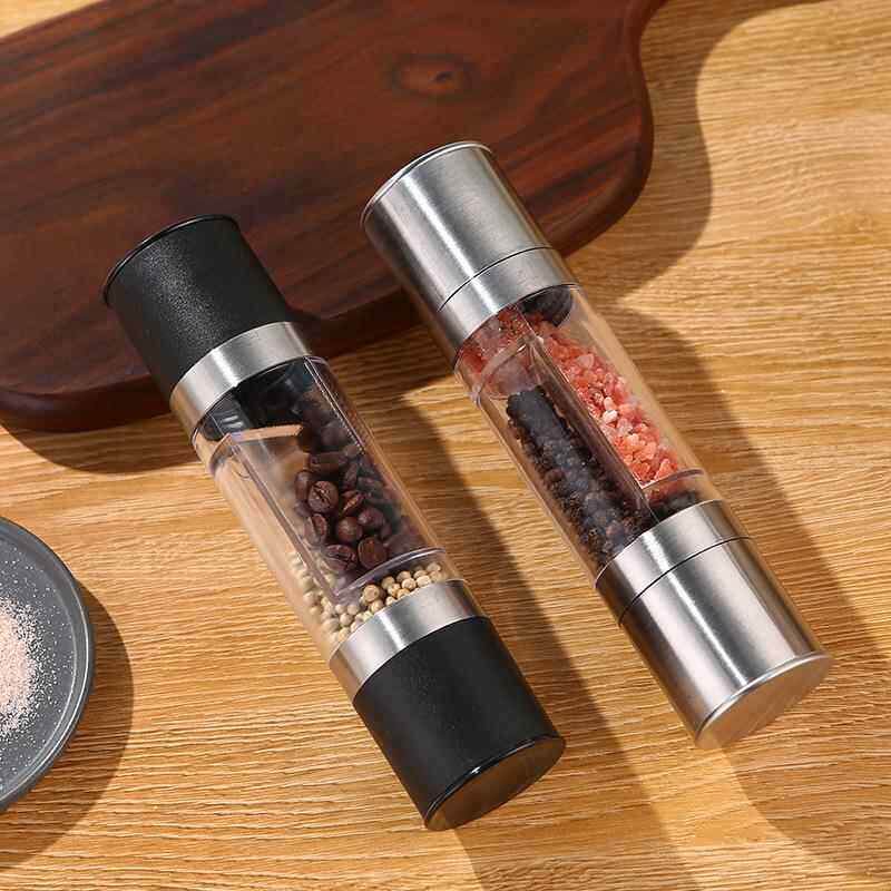 磨碎磨粉器手磨调味罐电动胡椒研磨器香料调味罐粗细粉碎海盐碾碎
